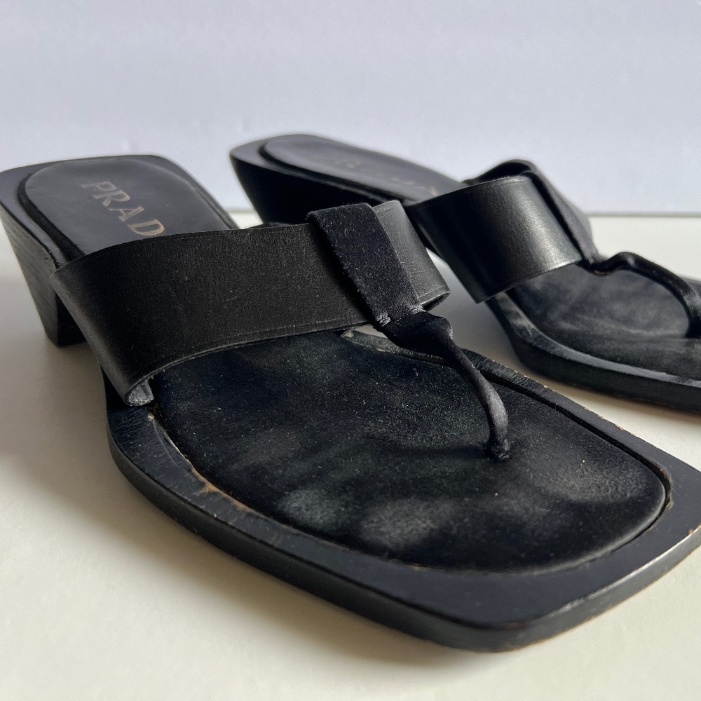 Authentic Prada Women's Black Heels Size EU 35 1/2 US 5.5